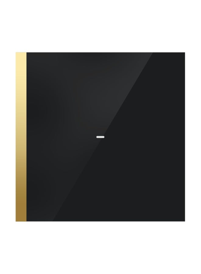 GOLD MANTIS Smart Wi-Fi Light Switch 1 Gang Black | Touch Control with Alexa & Google Assistant | Fireproof Toughened Glass | App & Voice Control | Modern Home Automation - Image 1